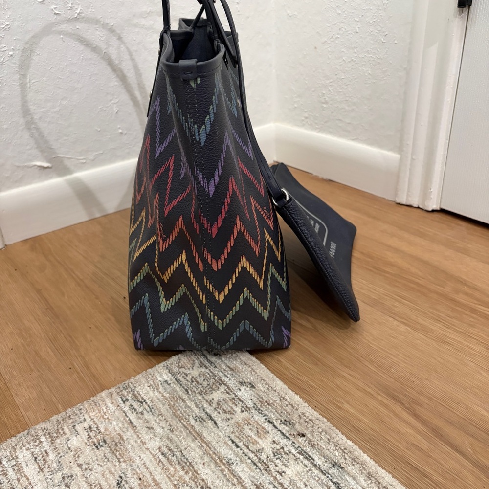Coach Rainbow Chevron Tote Bag - Picture 7 of 16